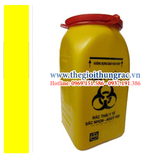hop dung chat thai sac nhon 1,5 lit 2 lit Hộp đựng vật sắc nhọn y tế dung tích 1,5/2/15 lít