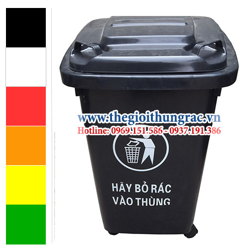 thung rac 60 lit mau den Thùng rác dung tích 60 lít màu đen