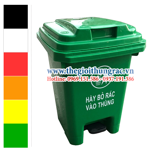 thung rac dap chan 60 lit Thùng rác dung tích 60 lít đạp chân