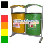Thùng rác 2 ngăn phân loại rác dạng treo đôi