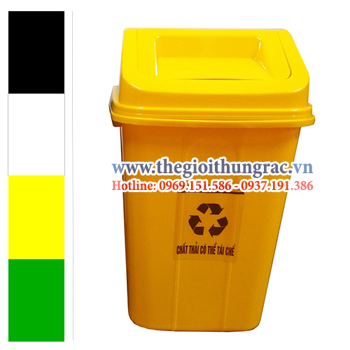 thung rac y te 60 lit nap bap benh Thùng rác dung tích 60 lít dùng trong y tế nắp bập bênh