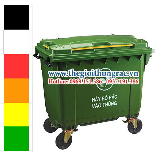 thung rac cong cong 660 lit Thùng rác dung tích 660 lít dùng nơi công cộng